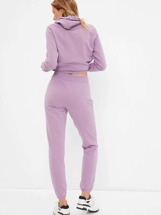 GAP Women's Jogger Sweatpants Purple Fleece