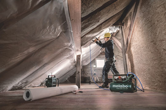 Metabo Power 250-10 W OF Еднофазен Компресор за въздух с Мощност 2.01к.с и Въздушен Резервоар 10лт 601544000