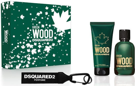Dsquared2 Green Wood Herren Set mit Eau de Toilette 3Stück