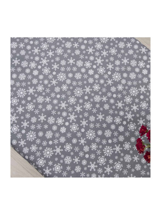 Dimeco 8581 Ornament de Crăciun Față de masă Cărpă Material textil Gri M160xL40cm 1buc