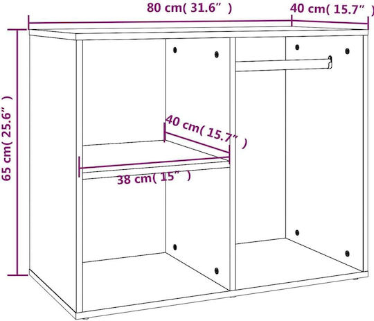 Eingangsmöbel mit Schrank 80x40x65cm