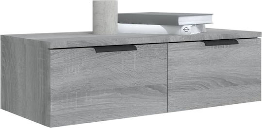 Hängeschrank fürs Wohnzimmer aus Spanplatte Grau 68x30x20 cm