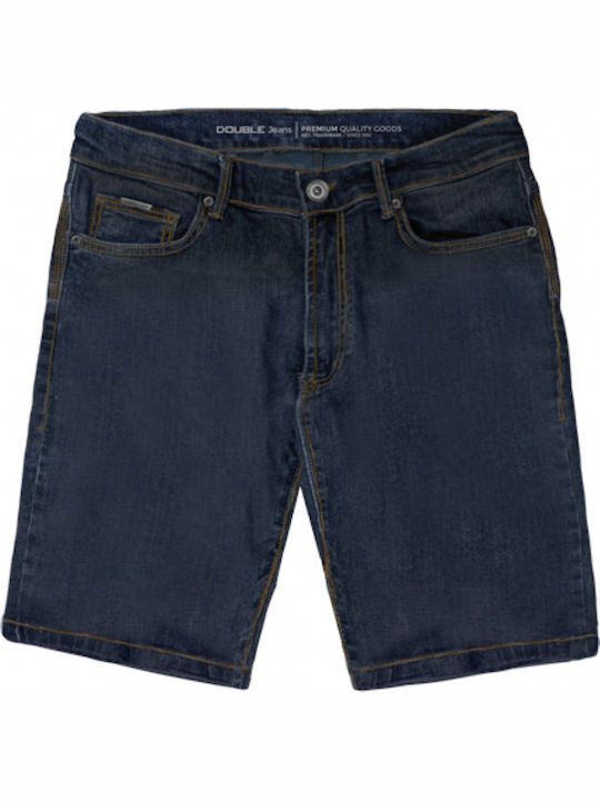 Double A Herrenshorts Jeans Marineblau