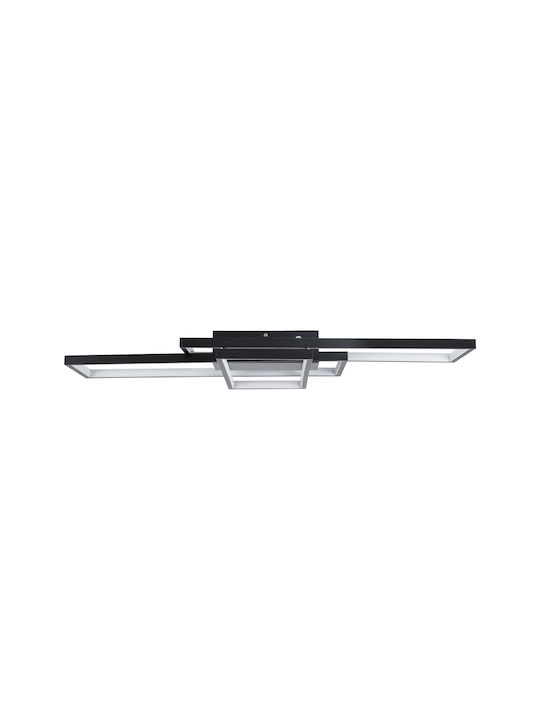 GloboStar Quadra Ceiling Mount Light 85cm Black with Integrated LED and Remote Control