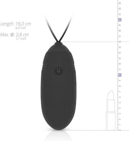 Luv Egg Vibrator Egg with Remote Control Vibro Egg With Remote Control 7cm Black