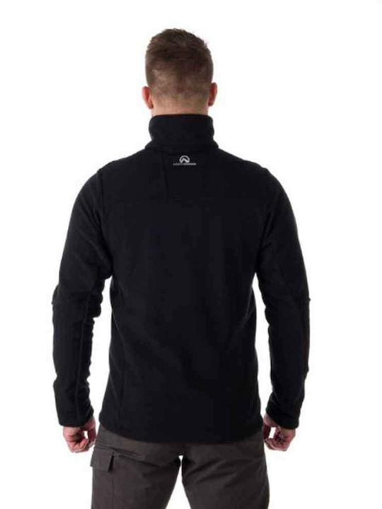 Northfinder Maurice Ανδρική Ζακέτα Fleece με Φερμουάρ Μαύρη