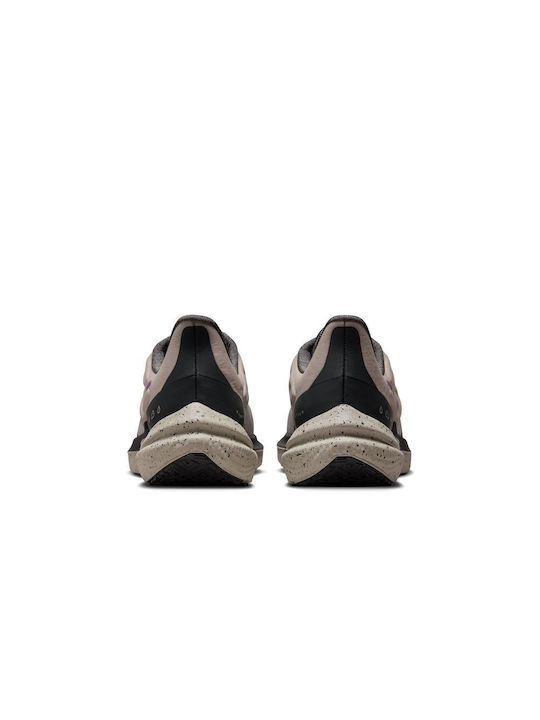 Air Winflo 9 Shield Sport Shoes Running Cobblestone / Dark Smoke Grey / Black / Vivid Purple