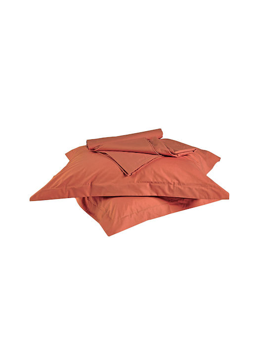 Kentia Sheet Super-Double 240x270cm. True Col Terracotta