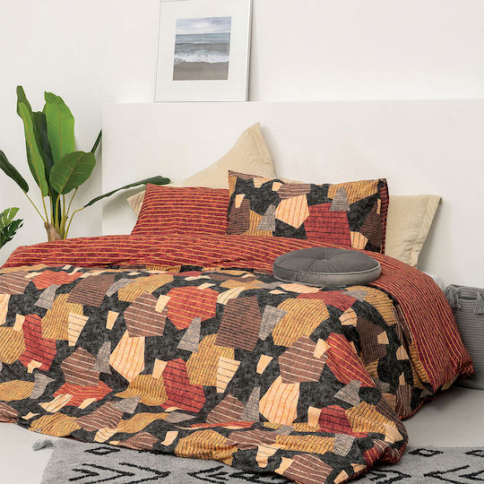 Palamaiki Sheet Sets King Size 265x260cm. Fashion Life FL6160 Orange 4pcs