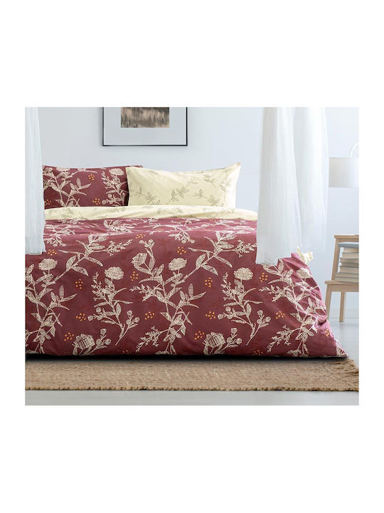 Kocoon Сет Чаршафи с Ластик 100x200+30см. Grunge Rose / Bordeaux 3бр