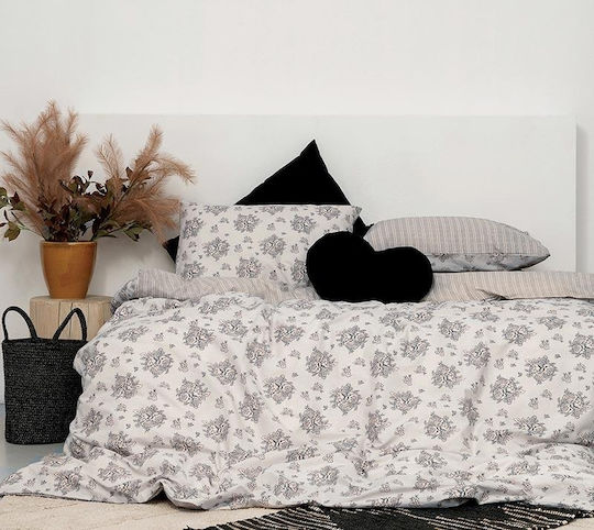 Palamaiki Bettwäsche-Set Überdoppel 240x260cm. Fashion Life FL6165 Weiß 4Stück
