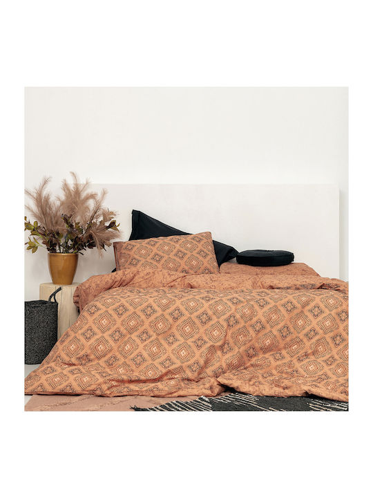 Palamaiki Sheet Sets Queen 240x260cm. Fashion Life FL6162 Orange 4pcs
