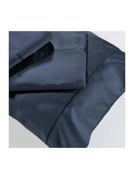 Down Town Home Sheet King Size with Elastic 205x205+40cm. S250 08 Navy