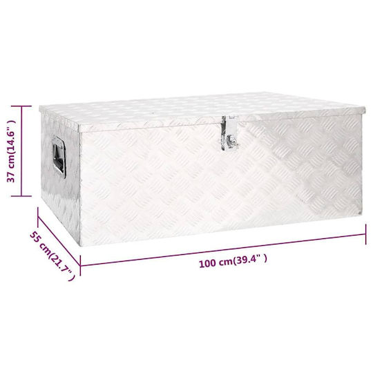 vidaXL vidaXL Werkzeug-Aufbewahrungsboxen aus Aluminium P100xB55xH37cm 152256