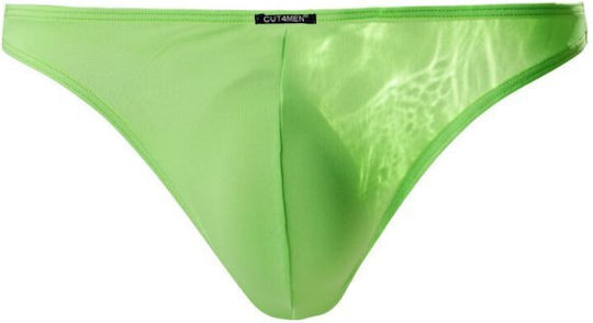 Cut4Men Thong Provocative Ανδρικό Sexy String Neon Green