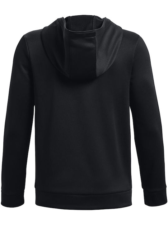 Under Armour Fleece - Polar Hanorac pentru copii cu glugă și buzunare Negru