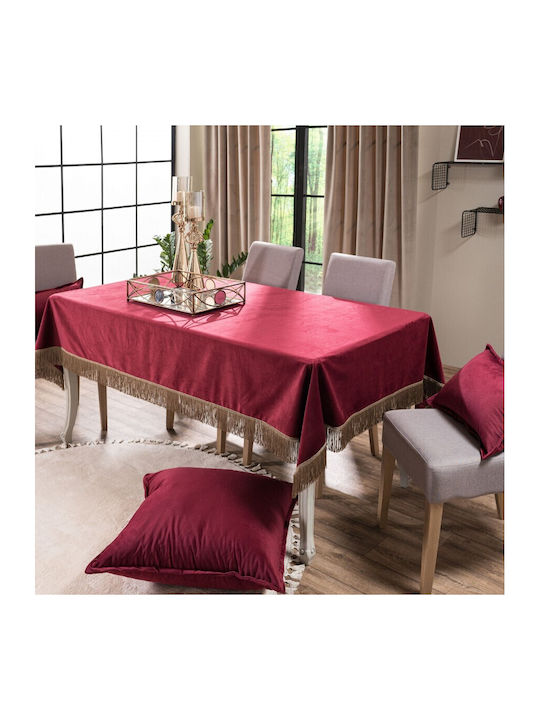 Teoran Tablecloth Velvet with Fringe 10 140x180cm