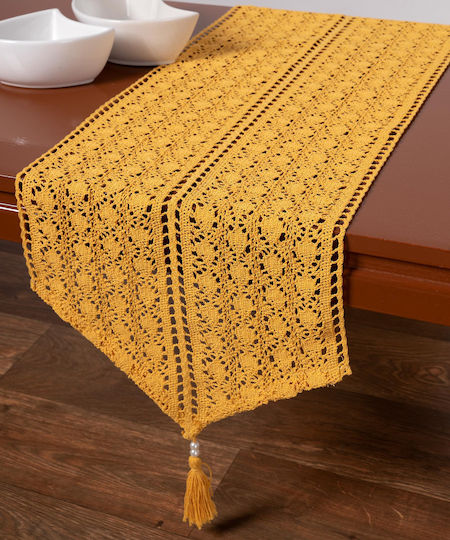 Silk Fashion Runner Памучна Плетено C210 Κροκί 32x160cm