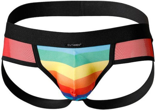 Cut4Men Jockstrap Sexy pentru bărbați Jockstrap Rainbow