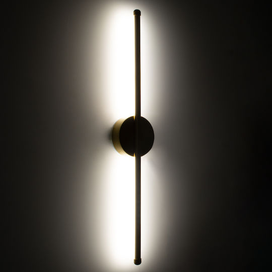 GloboStar Diadem Modern Leuchte Wand mit Integrierter LED und Einstellbares Weißes Licht Schwarz 60x4x60cm