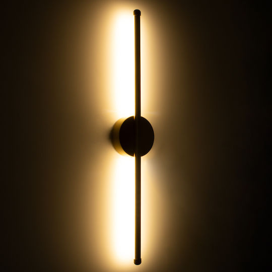 GloboStar Diadem Modern Leuchte Wand mit Integrierter LED und Einstellbares Weißes Licht Schwarz 60x4x60cm
