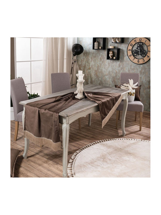 Teoran Velvet με Κρόσι Polyester Tablecloth Runner 03 65x200cm