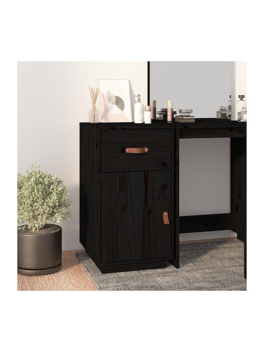 Cabinet Mobilier de depozitare din lemn masiv Μαύρο L40xL50xH75buc