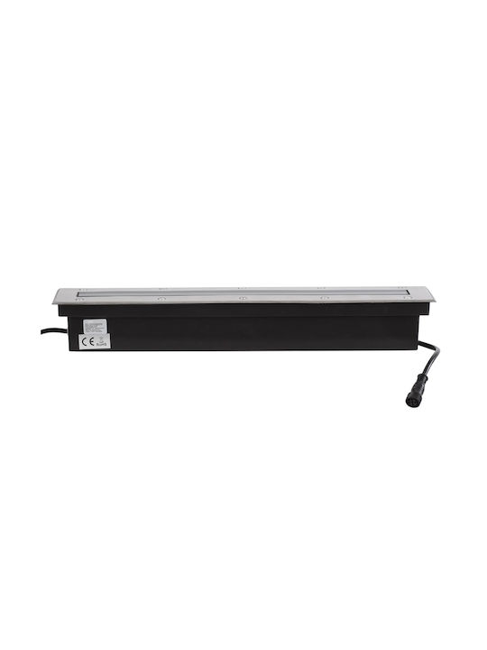 GloboStar Mina Outdoor Floor Lamp LED Wall Washer 12W RGBW IP68 Silver