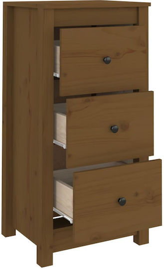 Drawers Storage Solid Wood with 2 Drawers Ink 2τμχ L40xW35xH80cm