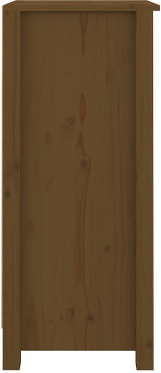 Drawers Storage Solid Wood with 2 Drawers Ink 2τμχ L40xW35xH80cm
