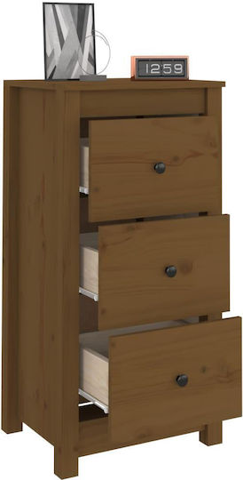 Drawers Storage Solid Wood with 2 Drawers Ink 2τμχ L40xW35xH80cm