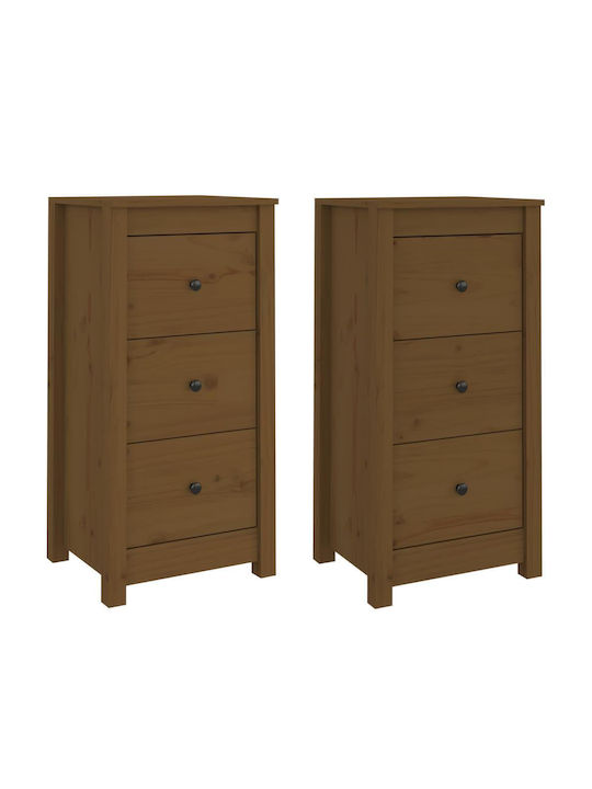 Schubladen Aufbewahrung mit 2 Schubladen Ink 2τμχ L40xB35xH80cm