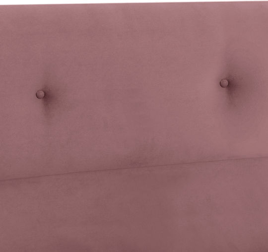 Dolores Semi-Double Bed Upholstered with Velvet Rotten Apple for Mattress 120x200cm