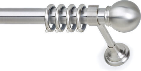 Anartisi Metallisch Vorhangstange Sfera Einfach Φ35mm 160cm Nickel Satin