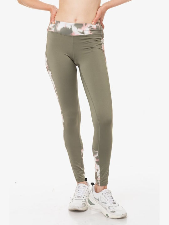 Roxy Big Gel Frauen Lang Leggings mit Fleece-Futter Grün