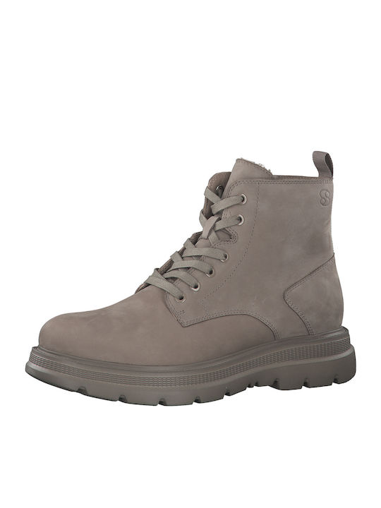 Leather Beige Boots Anatomical