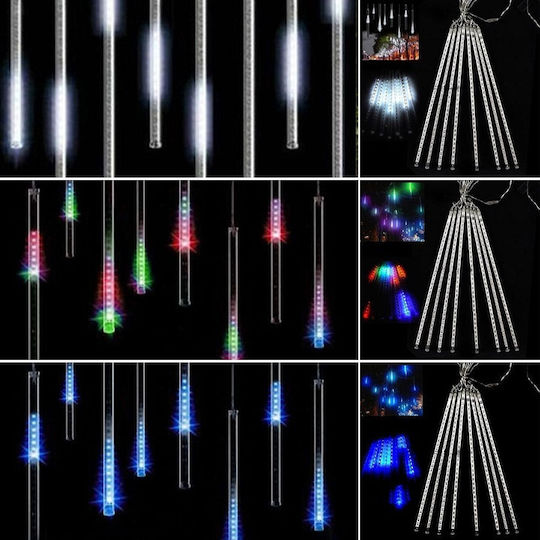 8 Λαμπάκια LED 3μ. x 50εκ. Λευκά τύπου Βροχή