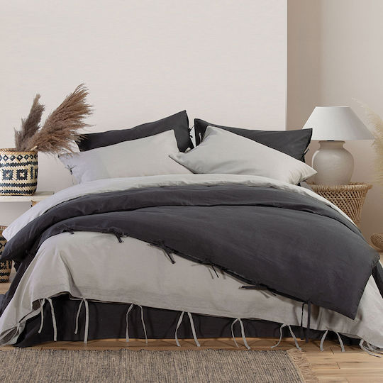 Nef-Nef Homeware Duvet Cover Single 160x220 Anthracite Anthracite