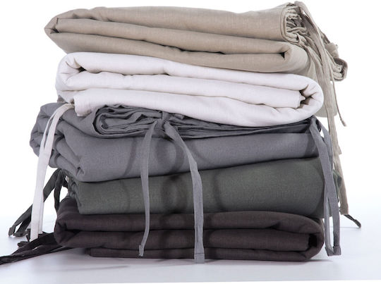 Nef-Nef Homeware Duvet Cover Single 160x220 Anthracite Anthracite