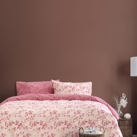 Kocoon Duvet Cover Set Single with Pillowcase 165x245 Fall Pink