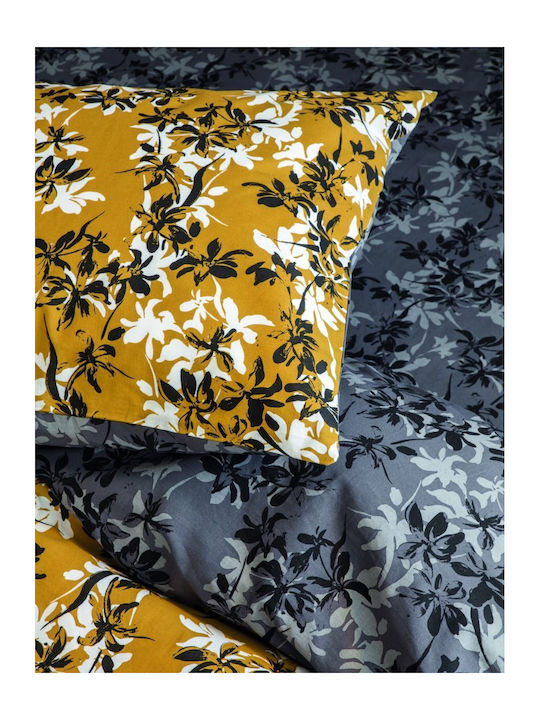 Nima Duvet Cover Set Cotton Single with Pillowcase 160x240 Zinnia Yellow