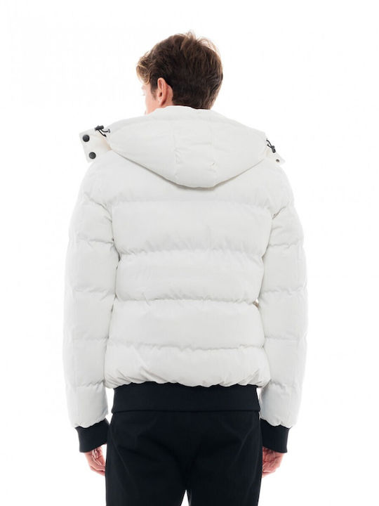 Splendid Men's Winter Puffer Jacket White