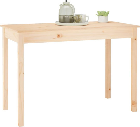 Kitchen Table Made of Solid Wood Natural 110x55x75cm