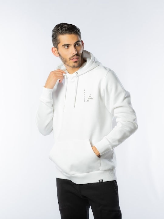 Brokers Jeans Men's Sweatshirt with Hood and Pockets White