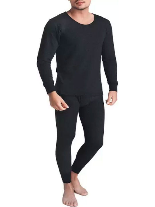 Per Mia Donna Thermal Stretch Herren Thermo Set Schwarz