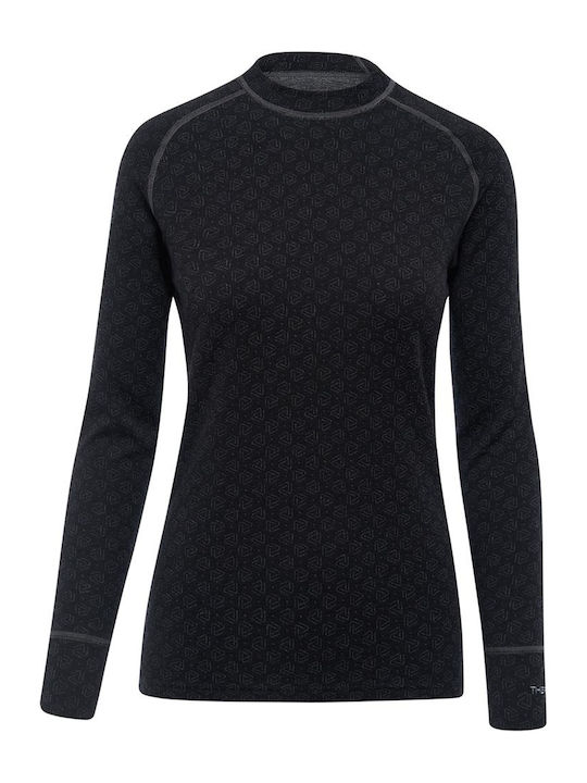 Thermowave Merino Extreme Γυναικεία Ισοθερμική Μακρυμάνικη Μπλούζα Μαύρη