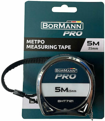 Bormann Pro BHT7120 Tape Measure with Auto-Rewind and Magnet 16mm x 3m