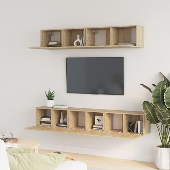 Животно помещение ТВ единица Sonoma Oak 5pcs Д80xШ30xВ30бр