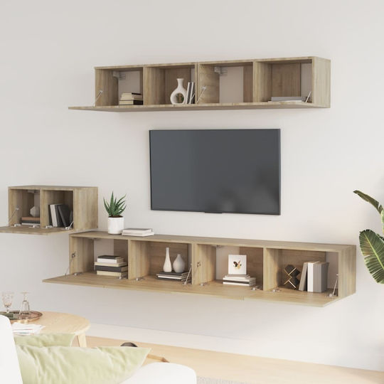 Животно помещение ТВ единица Sonoma Oak 5pcs Д100xШ30xВ30бр