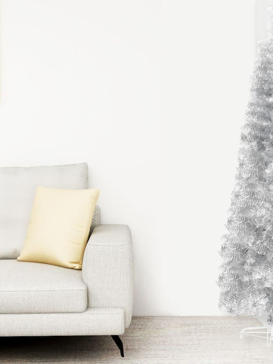 Snowy Christmas Wall White Tree H210cm